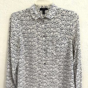 J. Crew silk button down musical note print size 4